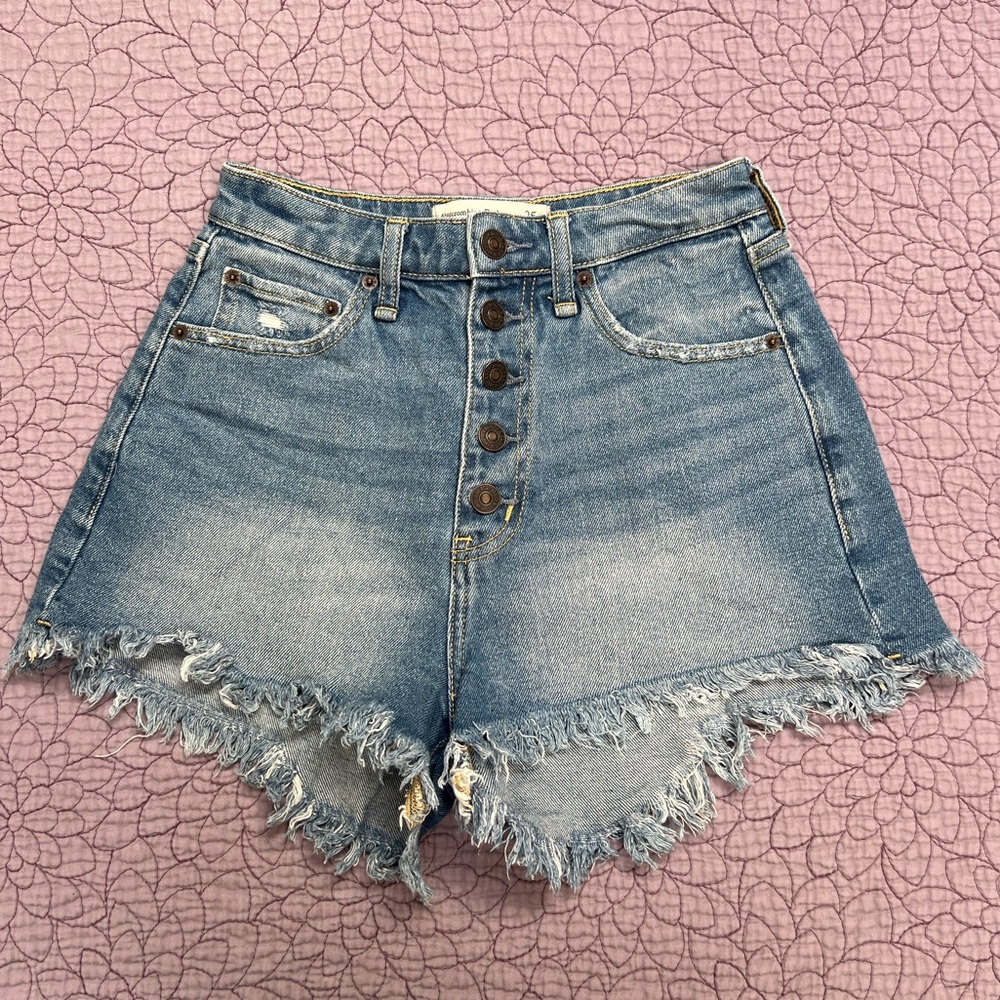 Abercrombie & Fitch High-Rise Denim Shorts